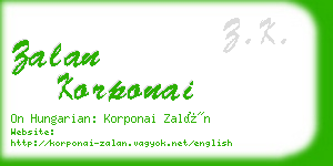 zalan korponai business card